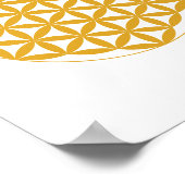 Yellow Flower of Life Sacred Geometry Poster (Hoek)