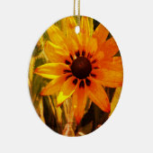Yellow Flower Photo Circle Ornament (Rechts)