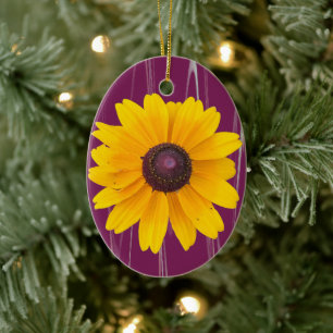 Yellow Flower Photo Ornament