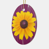 Yellow Flower Photo Ornament (Links)