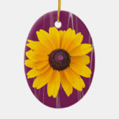 Yellow Flower Photo Ornament (Voorkant)