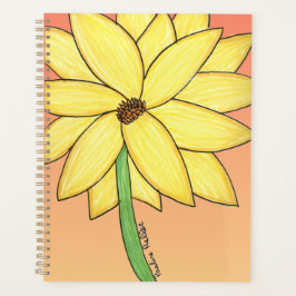 Yellow Flower Planner