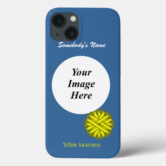 Yellow Flower Ribbon Tmpl van Kenneth Yoncich Case-Mate iPhone Case (Achterkant)