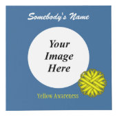 Yellow Flower Ribbon Tmpl van Kenneth Yoncich Kubus (Voorkant)