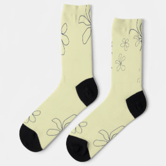 yellow flower socks sokken