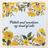 Yellow Flower & Sunshine Onderzetter (Voorkant)
