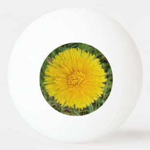Yellow Flower Three Star Ping Pong Ball