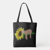 Yellow Flower Zonnebloem Sleepy Dierenvriend Wildl Tote Bag (Achterkant)
