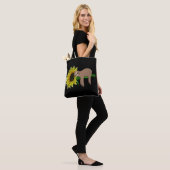 Yellow Flower Zonnebloem Sleepy Dierenvriend Wildl Tote Bag (Op model)