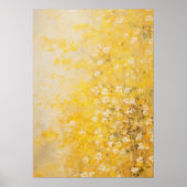 Yellow Flowers Abstracte kunst Poster (Voorkant)