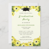 Yellow Flowers Afstuderen Invitation Sjabloon (Voorkant)