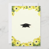 Yellow Flowers Afstuderen Invitation Sjabloon (Achterkant)