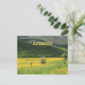 Yellow Flowers and Mountainside Armenia Briefkaart (Staand voorkant)