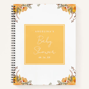 Yellow Flowers Baby shower cadeau lijst Notitieboek