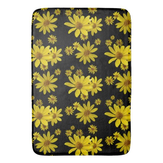 Yellow Flowers Badmat (Voorkant Verticaal)