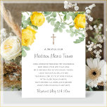 Yellow Flowers Baptism Prayer Fotoplaat<br><div class="desc">Een mooie Baptisme gebeerplaat met  waterverf gele bloemen. Klaar voor eenvoudige personalisatie.</div>