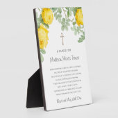 Yellow Flowers Baptism Prayer Fotoplaat (Zijkant)