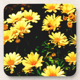Yellow Flowers Bier Onderzetter