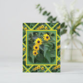 Yellow Flowers Briefkaart (Staand voorkant)