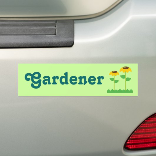 Yellow Flowers Bumpersticker (Op auto)