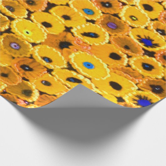 yellow flowers cadeaupapier (Hoek)