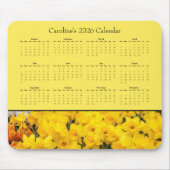 Yellow Flowers - Customizable 2026 calendar Muismat (Voorkant)