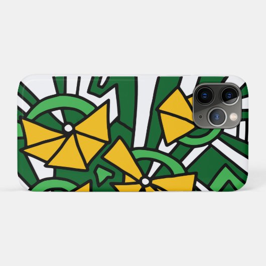 Yellow Flowers Doodle Art Case-Mate iPhone Case (Achterkant (horizontaal))