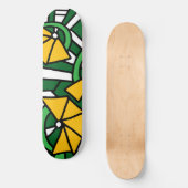 Yellow Flowers Doodle Art Persoonlijk Skateboard (Voorkant)
