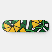 Yellow Flowers Doodle Art Persoonlijk Skateboard (Horizontaal)