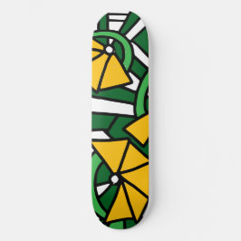 Yellow Flowers Doodle Art Persoonlijk Skateboard