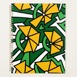 Yellow Flowers Doodle Art Planner