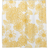 Yellow Flowers Douchegordijn (Voorkant)