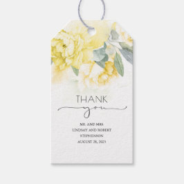 Yellow Flowers Elegant dank u cadeau Labels Cadeaulabel