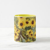 Yellow Flowers Floral Daisy Art Mug Cup Mok (Midden)