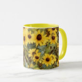 Yellow Flowers Floral Daisy Art Mug Cup Mok (Voorkant rechts)