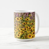Yellow Flowers Floral Mok Cup (Voorkant rechts)