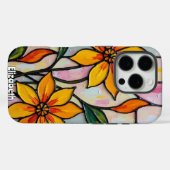 Yellow Flowers Glas in lood Painting Case-Mate iPhone Case (Achterkant (horizontaal))