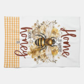 Yellow Flowers Home is de plek waar je honing vand Theedoek (Horizontaal)