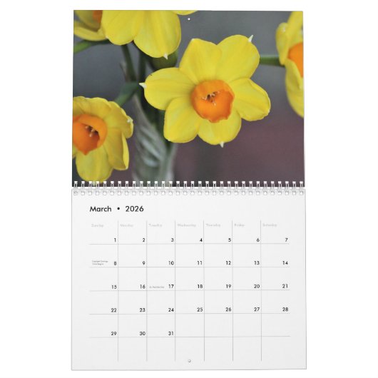 Yellow Flowers Kalender (Mar 2026)