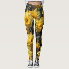 Yellow Flowers Leggings