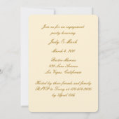 Yellow Flowers Mason Jars Engagement Party nodigt  Kaart (Achterkant)