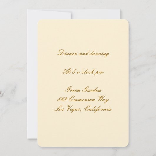 Yellow Flowers Mason Jars Reception Kaart (Achterkant)