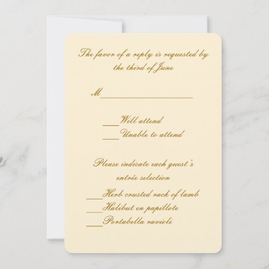 Yellow Flowers Mason Jars Response Kaart (Achterkant)