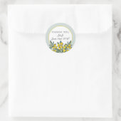 Yellow Flowers met Mint Accent Sticker (Tas)