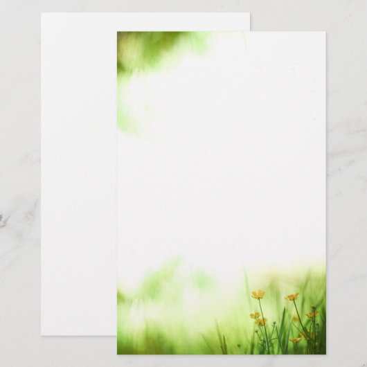 Yellow Flowers Natuur Foto Briefpapier (Voorkant / Achterkant)