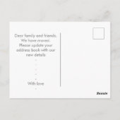 Yellow Flowers Nieuwe Adresaankondiging Briefkaart (Achterkant)