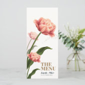 Yellow Flowers Organic Wedding Menu (Staand voorkant)