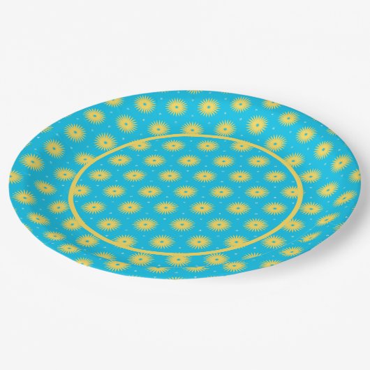 Yellow Flowers Papieren Bordje (Gekanteld)