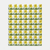 Yellow Flowers Pattern Fleece Deken (Voorkant)