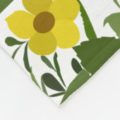 Yellow Flowers Pattern Fleece Deken (Hoek)